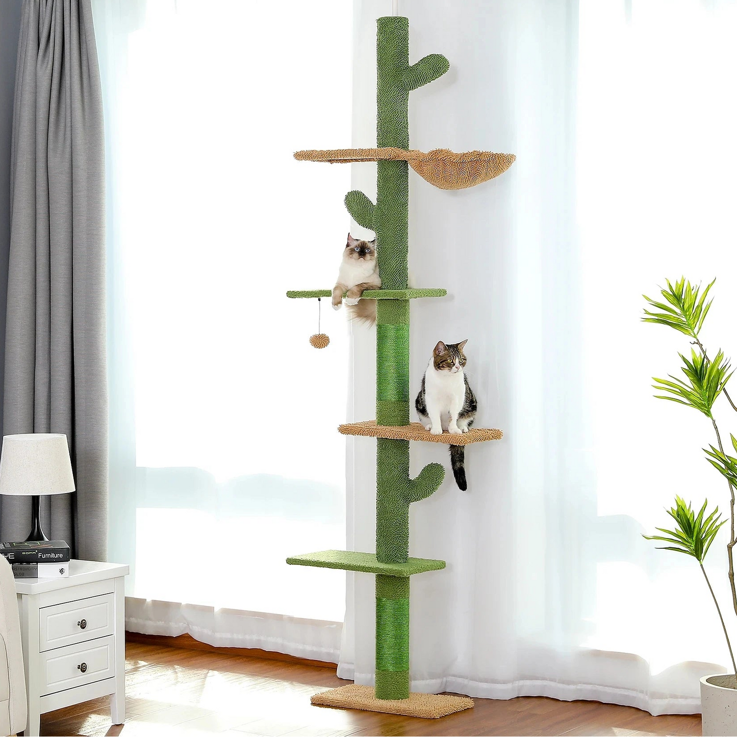 Arbre à chat 5 niveaux sol/plafond